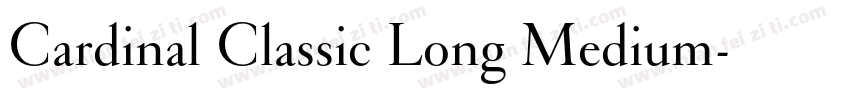 Cardinal Classic Long Medium字体转换